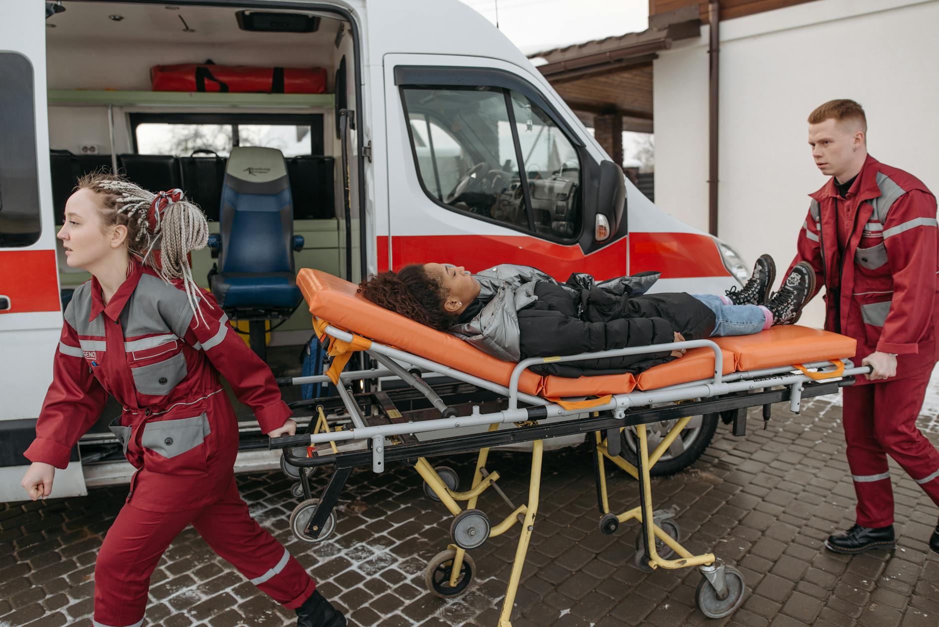 patient on a stretcher